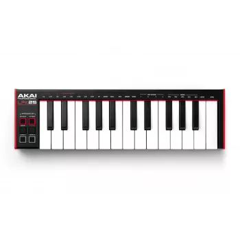 AKAI LPK25 MKII 25-klahviga USB-toitega mini MIDI-klaviatuur — oktavinihe, arpedžaator, 6 nuppu, punane