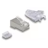DeLOCK 67177 RJ45 juhtmepistik, hõbedane, läbipaistev, isane, 50 tk