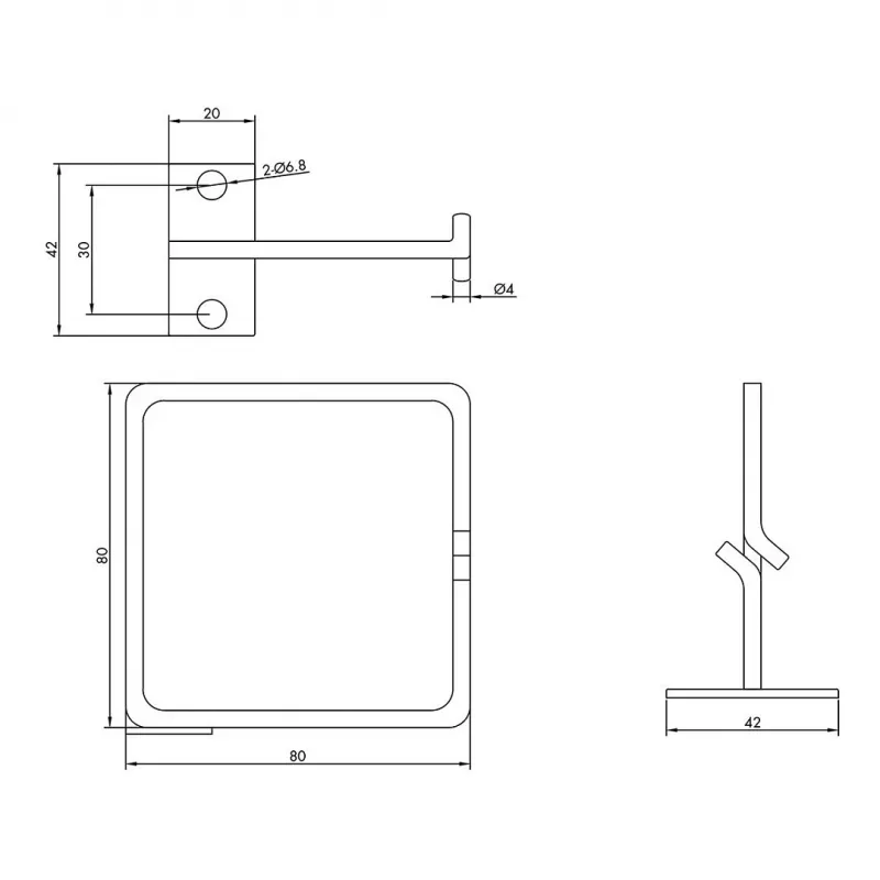 ROLINE metallist kaablisideme hoidik vertikaalne 80x80mm
