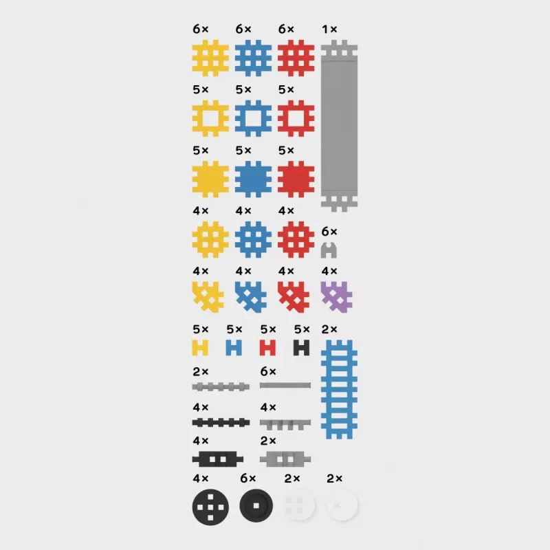 Mängukonstruktorikomplekt Marioinex Mini Waffle Constructor — 141 tk, mitmevärviline, vanusele 5+