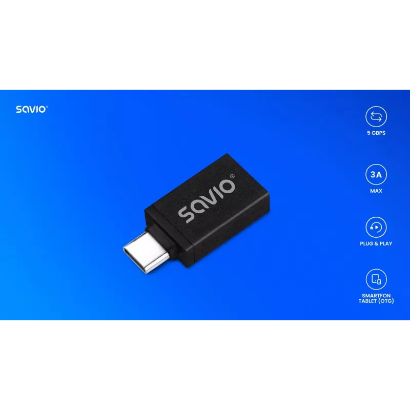 Savio AK-80 videokaabli adapter 0m USB Type-A USB USB-C Must