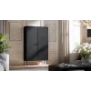Hoiukapp Cama Meble PALAZZO BIS 100x39x166 matt must, põrandal seisev, vastu seina