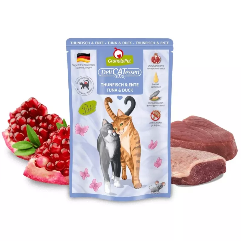 Märg kassitoit Fox4Pets DeliCATessen Tuunikala ja Part 85 g kotike, täisväärtuslik teraviljavaba täiskasvanud kassi toit