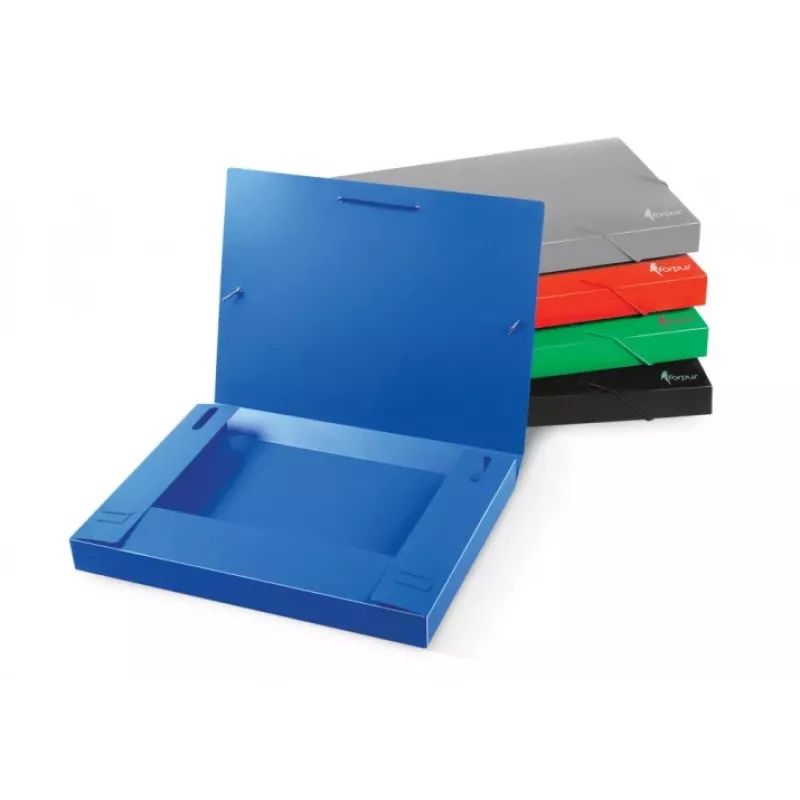 Kaust kustutuskummidega Forpus, A4 / 30 mm, plast, must