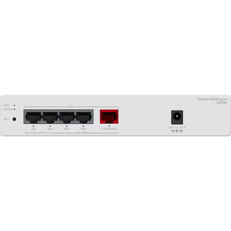 Huawei AR280 Gbit PoE ruuter (1) 2.5G PoE+, (4) Gbit PoE+, 41W