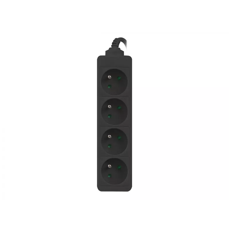 Lanberg PS0-04E-0100-IEC-BK toite pikendusjuhe 1m 4 vahelduvvoolupesa siseruumidesse Must