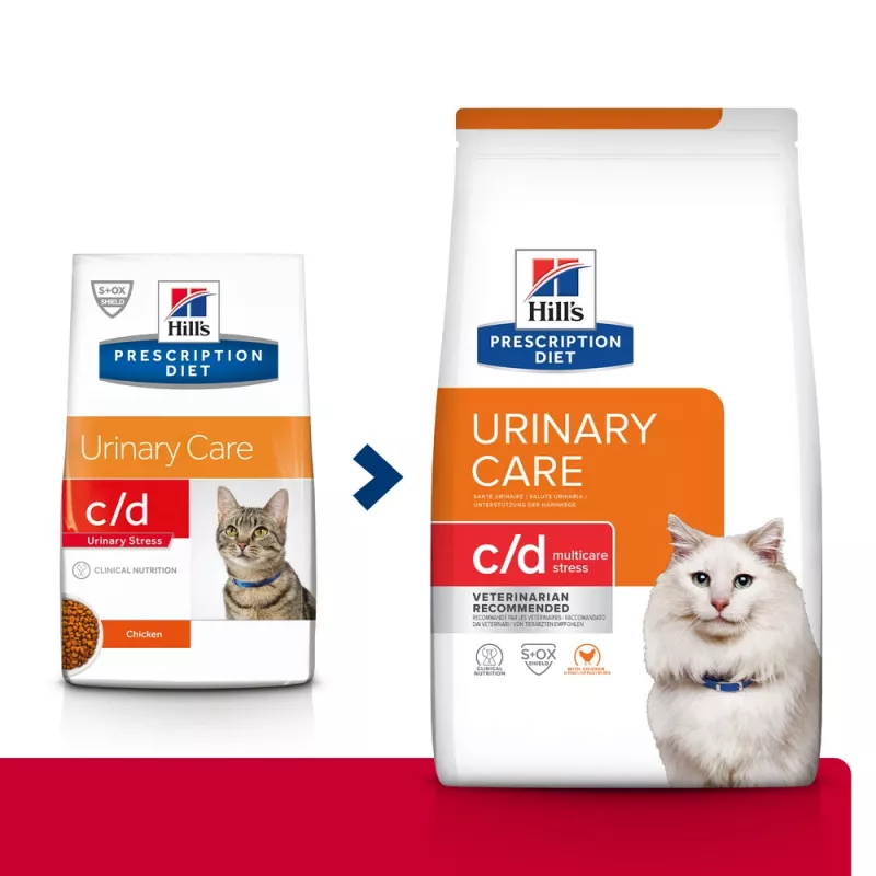 HILL'S PRESCRIPTION DIET Feline c/d Multicare Stress kuiv kassitoit kana, 1,5 kg