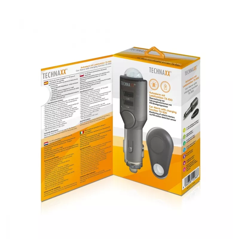 Mobiilseadme laadija Technaxx 4743 Universal Must Sigaretisüütaja Auto