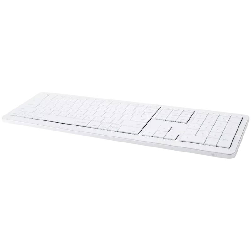 Juhtmevaba klaviatuur CLEVETURA CLVX 1 Touch-On-Keys AI — ANSI US Mac paigutus, käärikuklahvid, alumiiniumraam, interaktiivne RGB