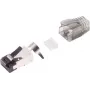 RJ-45 pistik, must/hõbedane, isane, S/CONN 08-02050