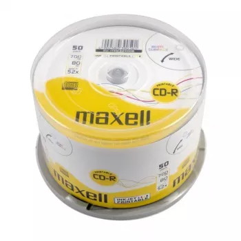 CD-R-plaat MAXELL 700 MB 52x 80 min 120 mm — pakk 50 tk
