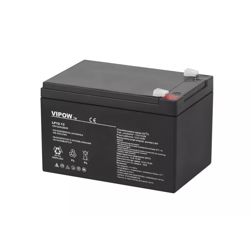 Suletud pliiaku VIPOW BAT0216 12V 12Ah
