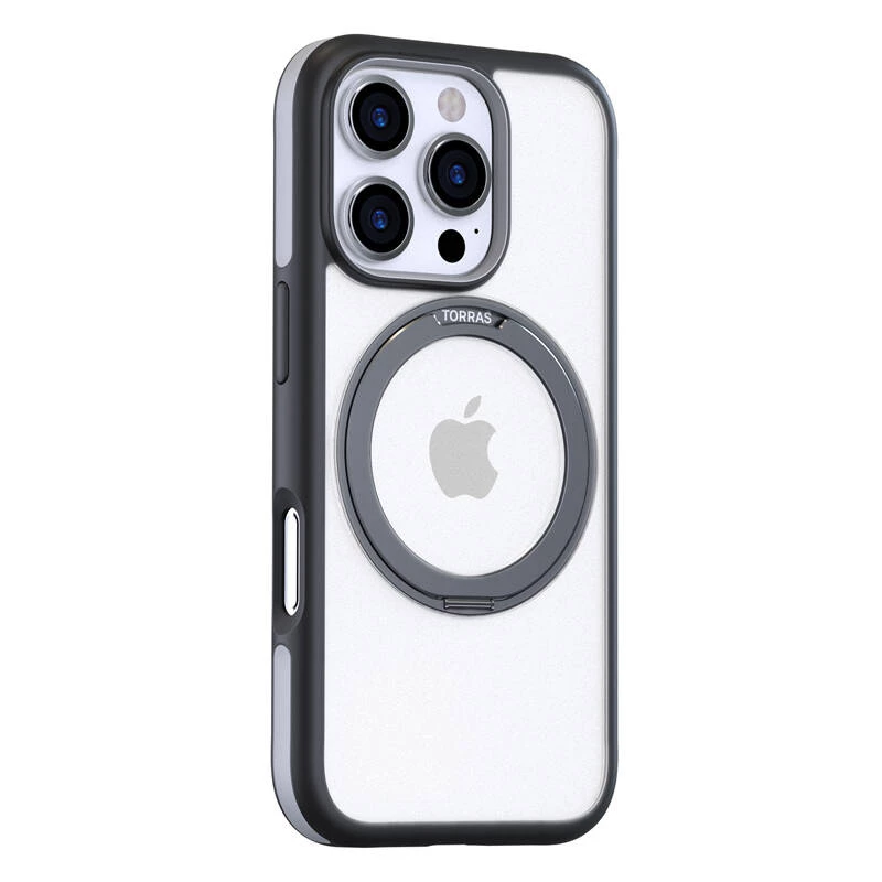 Kaitseümbris Torras Ostand R Fusion iPhone 16 Pro Maxile — Must