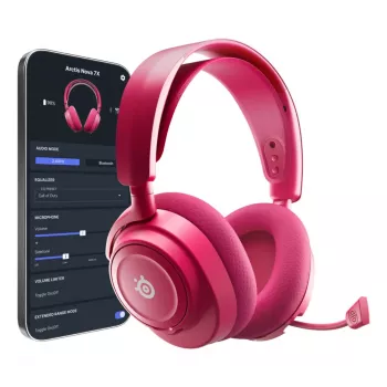 Peakomplekt STEELSERIES Arctis Nova 7X Wireless Gen 2 — juhtmevaba Bluetooth, ümberkõrvaklapid, peakõrend, 20–20000 Hz, 325 g, magenta