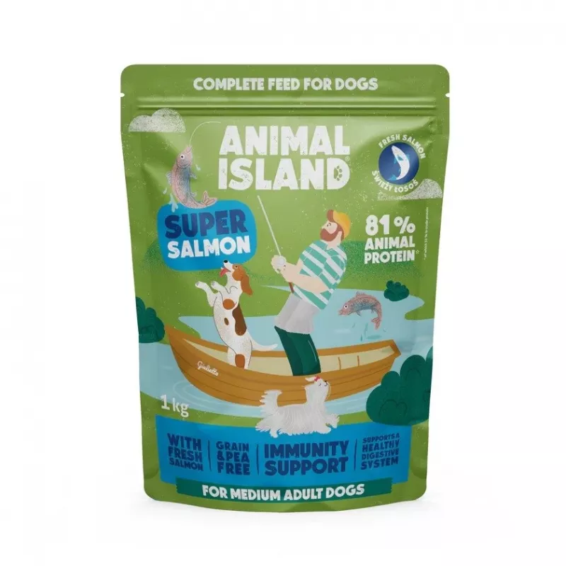 ANIMAL ISLAND lõhe - kuiv koeratoit - 1kg