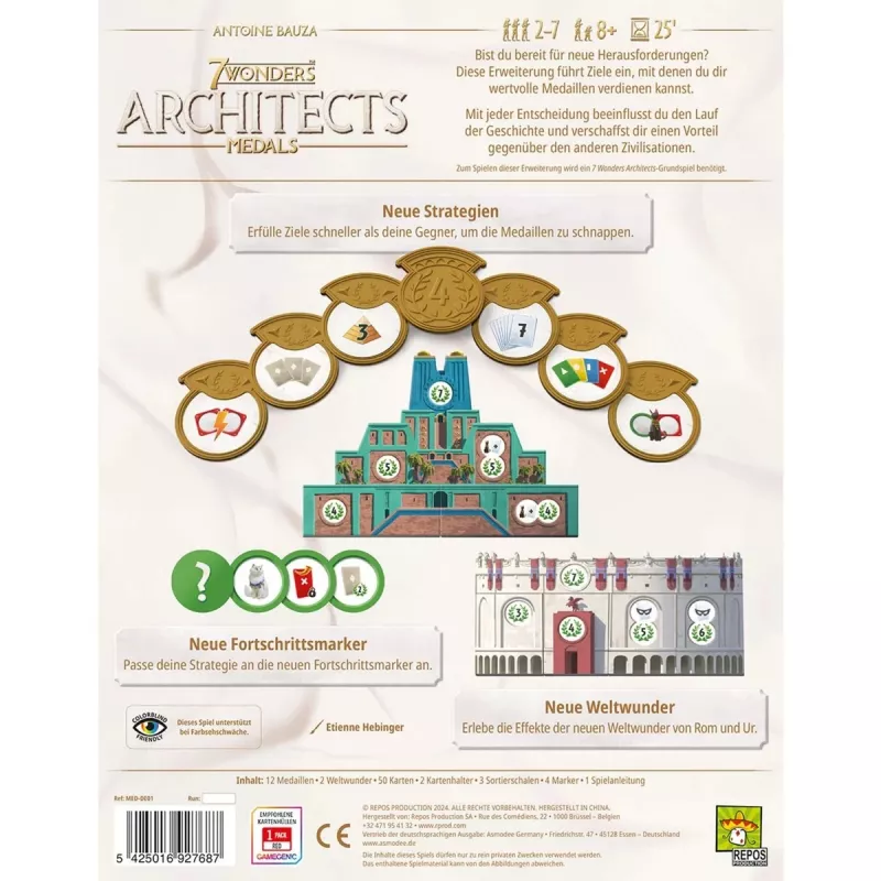 7 Wonders Architects - Medals, lauamängulaiendus