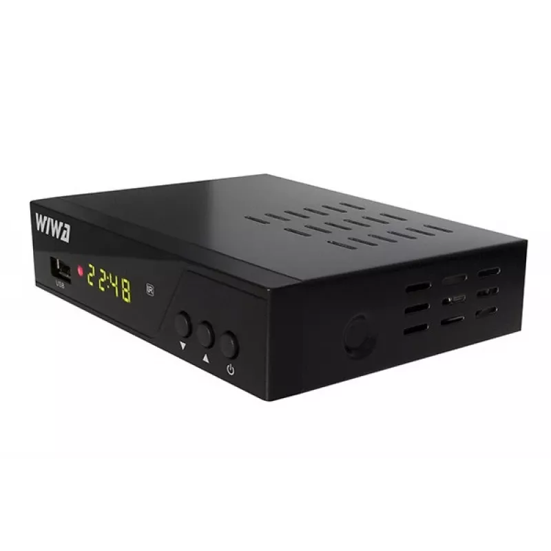 Maapealne HD digitaaltelevisiooni tuuner WIWA H.265 PRO DVB-T/DVB-T2 — Full HD, H.265, HDMI, SCART, USB, salvestamine