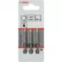 Kruvikeeraja otsakute komplekt Bosch 3 tk eriti kõva, Hex 3 mm, 49 mm pikkus, 1/4 tolli vars