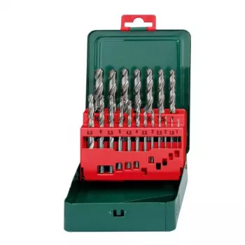 HSS-puuriterade komplekt Metabo 627153000 — 19 tk, DIN 338, silindriline vars