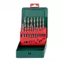 HSS-puuriterade komplekt Metabo 627153000 — 19 tk, DIN 338, silindriline vars