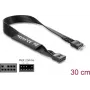 Paralleelkaabel DELOCK 86052, 9 kontaktiga 9-le, must, pikkus 0,3 m