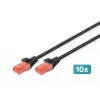Võrgukaabel Digitus CAT 6 U/UTP 0,5 m RJ-45 must