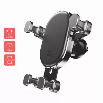 Autohoidik Crong CRG-CH5-BLK — reguleeritava nurgaga universaalne telefonikinnitus