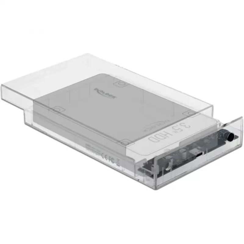 HDD/SSD-korpus DeLOCK 42623 läbipaistev 2.5/3.5 tolli