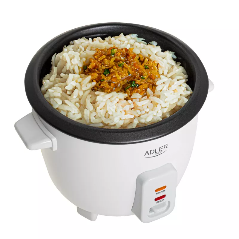 Adler AD 6418 riisikeetja, must, roostevaba teras, 1000 W