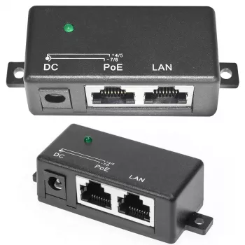 PoE-sisestaja Extralink 1 port 100Mb/s RJ45