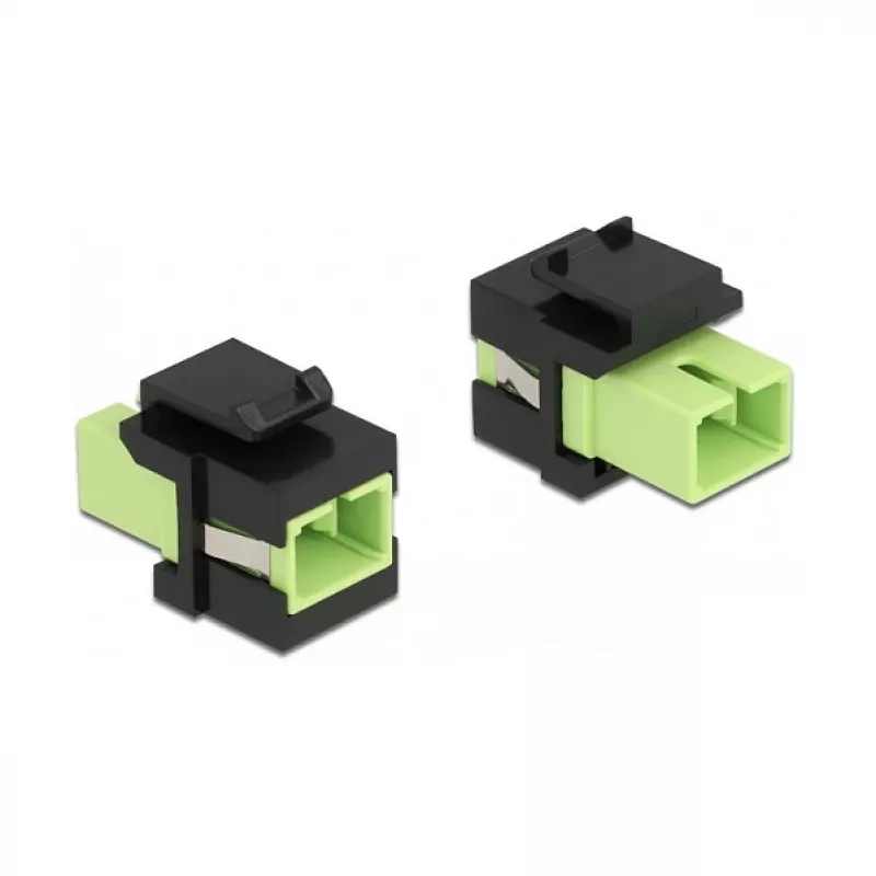 Kiudoptiline adapter DeLOCK 86811, SC Simplex emane – SC Simplex emane, roheline/must