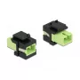 Kiudoptiline adapter DeLOCK 86811, SC Simplex emane – SC Simplex emane, roheline/must