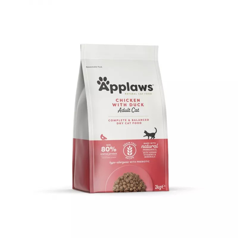 Applaws kuiv kassitoit, kana ja part, 2 kg