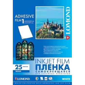 Lomond PET tindiprinteri isekleepuv kile, valge, A4, 25 lehte