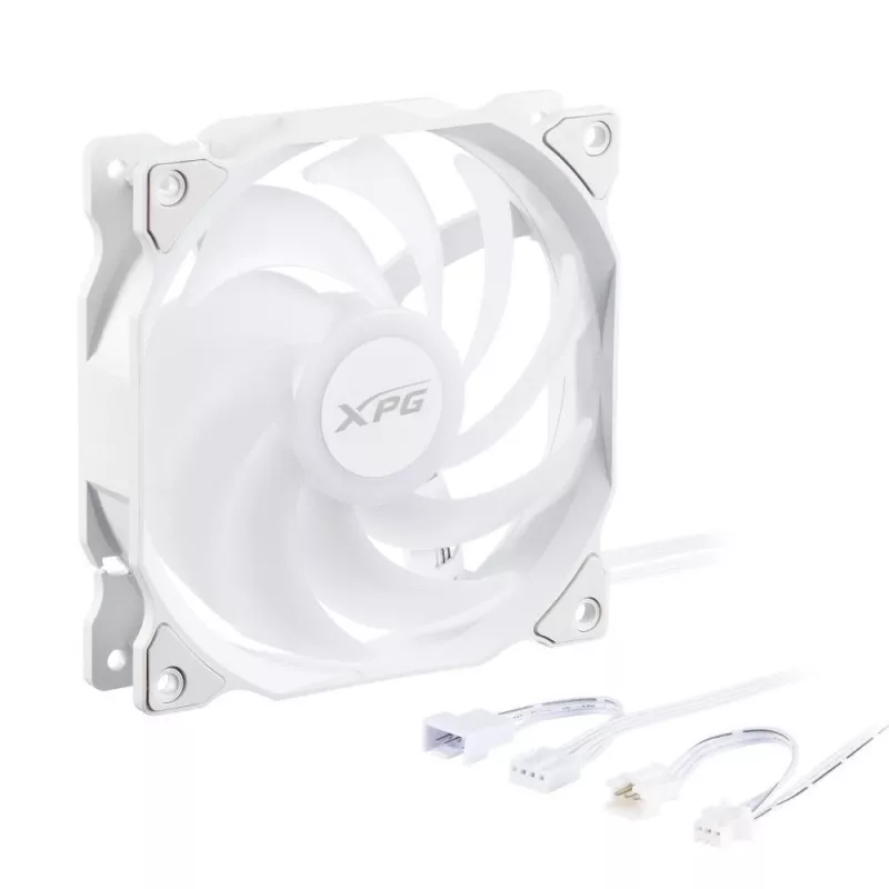 XPG VENTO 120 ARGB PWM (3 tk) valge, ventilaator, 12 cm, 300 p/min, 1850 p/min, valge