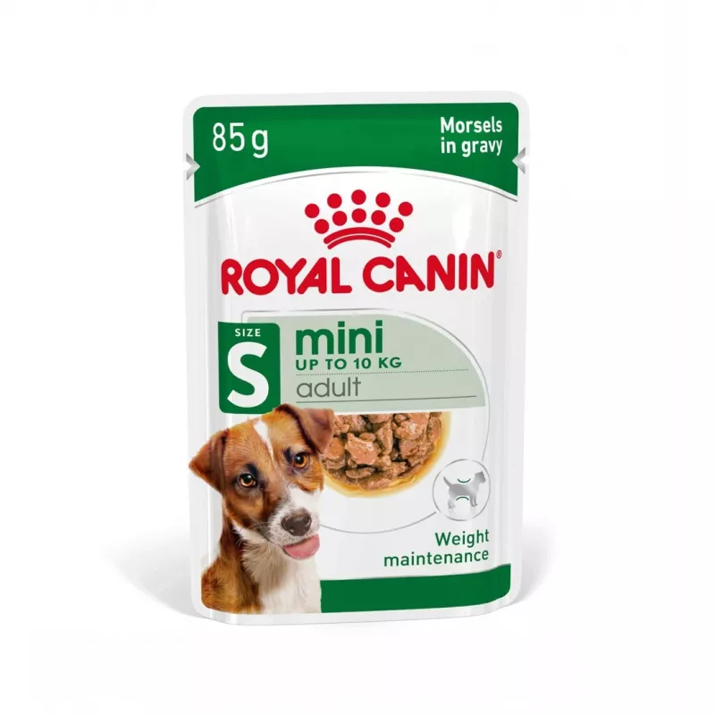 Märg koeratoit Royal Canin Mini Adult kotike 85 g, linnuliha, väikestele tõugudele 5–10 kg, 12 × 85 g pakend