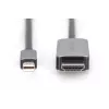 DIGITUS - adapterkaabel - Mini DisplayPort (M) HDMI-le (M) - 1,0 m - toetab 8K 60 Hz - must (DB-340109-010-S)