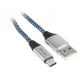 Tracer TRAKBK46266 USB-kaabel USB 2.0 1 m USB C USB A Must Sinine Hõbedane
