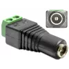 Kaablisoo muundur DeLOCK 65485 DC 2.5 x 5.5 mm 2p Must Roheline