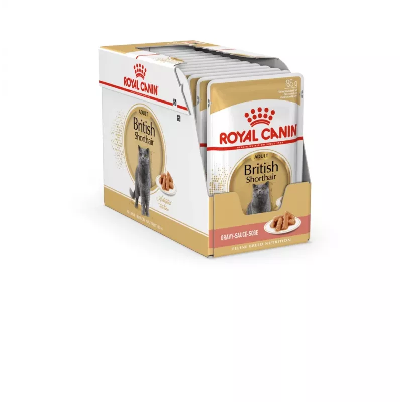 Märg kassitoit Royal Canin British Shorthair Adult kotike 85 g, linnuliha, ROYAL CANIN Feline Breed Nutrition