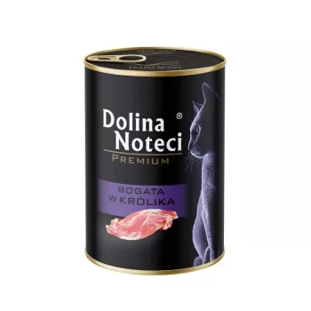 Märg kassitoit dolina noteci Premium Rich in rabbit 400 g — täisväärtuslik märgtoit täiskasvanud kassidele, ühe valguallikaga