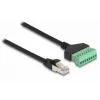 DeLOCK RJ45 kaabel Cat.6 pistik klemmliistu adapterile 30 cm Must Roheline
