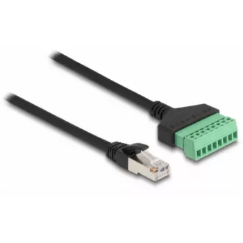 DeLOCK RJ45 kaabel Cat.6 pistik klemmliistu adapterile 30 cm Must Roheline