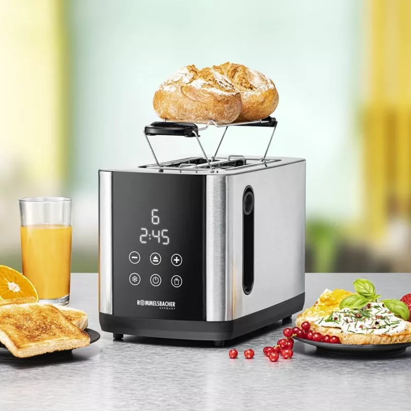 Röster Rommelsbacher TO850 2-viiluline, 850 W, roostevaba teras/must, XL-pilud