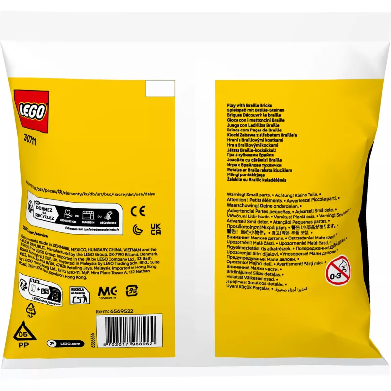 LEGO hariduslike kirjutusklotside komplekt 30711 — kombatavad õppeklotsid varajaseks käekirja ja jutuvestmise harjutamiseks