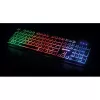 Manhattan Gaming USB klaviatuur, Low Force Key Edition, 12 Multimedia Keys, Rainbow-LED Backlighting, USB-A, Must, Retail Box (German layout)