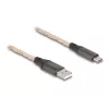 DELOCK USB 2.0 kaabel Type-A kuni USB USB-C RGB 1m