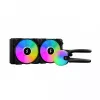 Universaalne vedelikjahutus Fractal Design Lumen S24 v2 RGB — 240 mm radiaator, 120 mm RGB-ventilaatorid, must