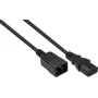 kabelmeister IEC pikendusjuhe IEC seadmepistik C20 IEC seadmepesale C13, must, 1,00mm², 3m