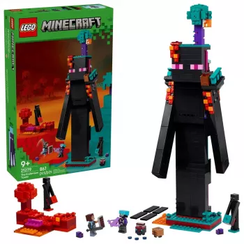 LEGO Minecraft komplekt 21279 The Enderman Tower, 867 detaili, 2 minifiguuri, 450 mm kõrge